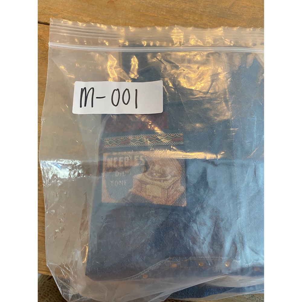 Nancy Womens Bolen Denim Patch Jacket 8 Blue Texas Retro Colorado Western Unique - Picture 10 of 10